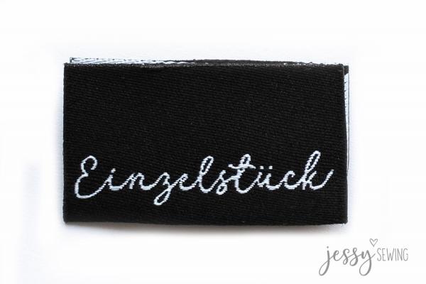 Weblabel Einzelstück Schwarz by Jessy Sewing